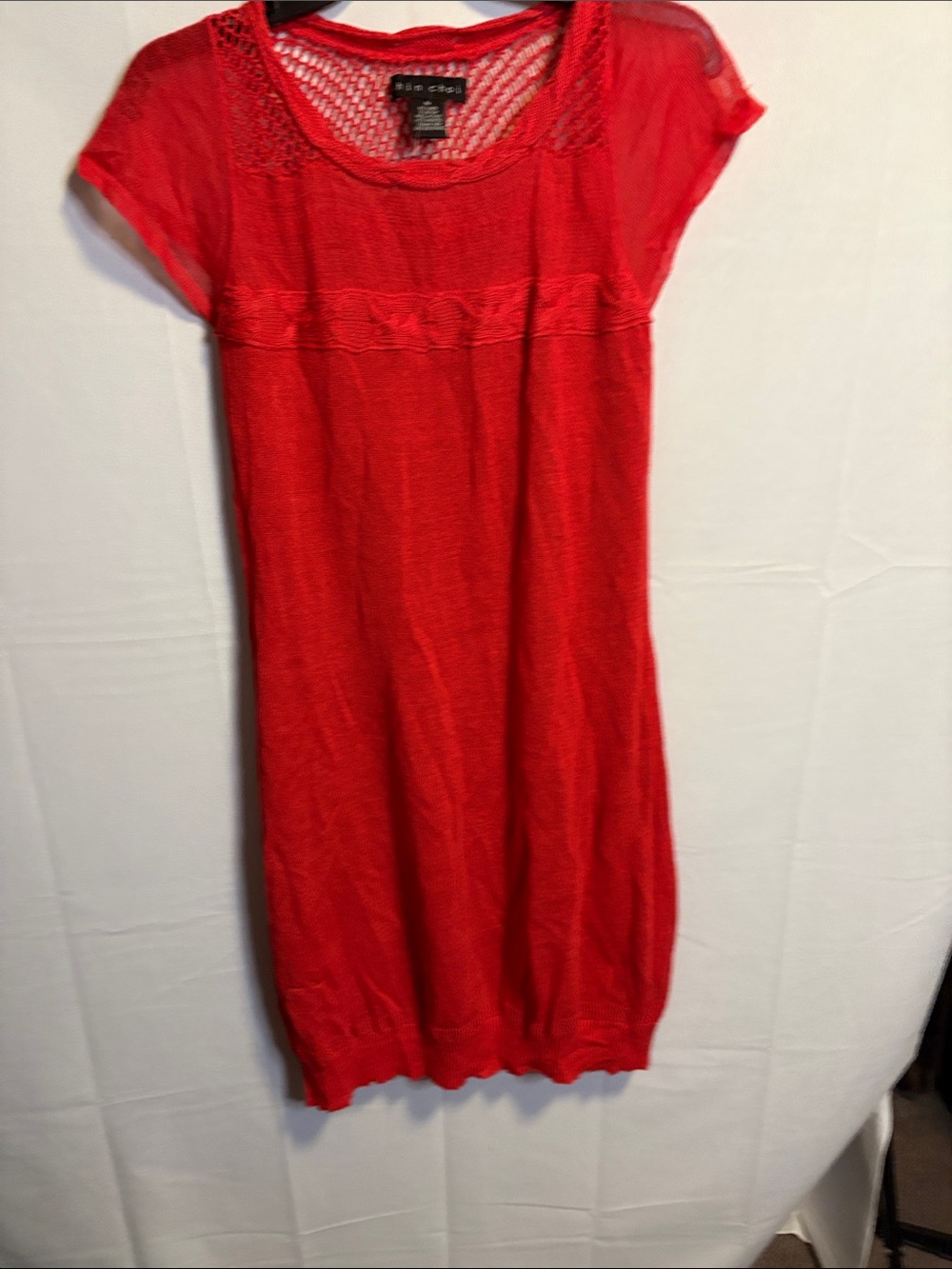 Shin Choi Vibrant Red Open-Knit Top